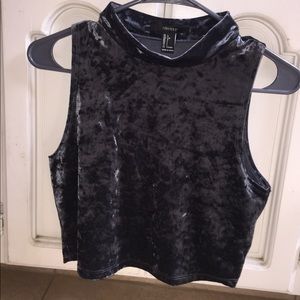 Forever 21 velour crop top